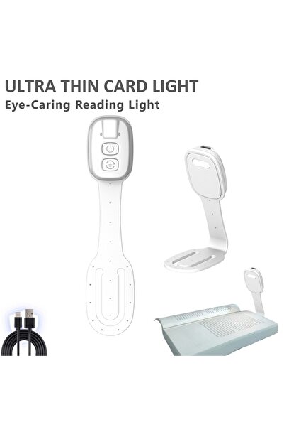 Choice4 ضوء قراءة LED أبيض 2 في 1 قابل للشحن ورفيع للغاية مع إمكانية ضبط الإض...