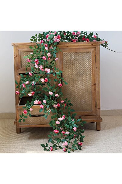 Choice Rose Pink Artificial Fake Vine Ivy Garland, Silk Rose Hanging Plants, ...