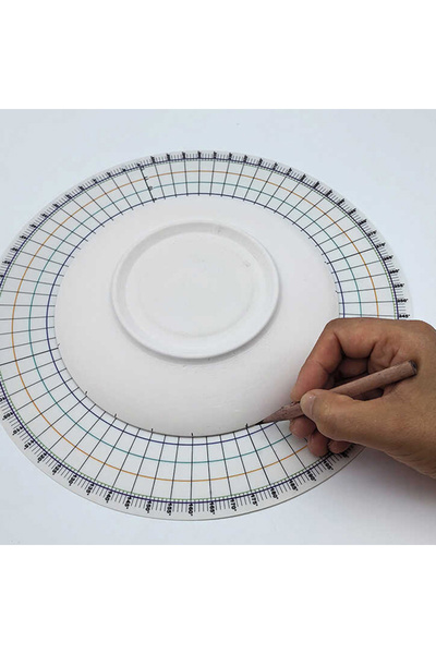 Choice 26cm Pottery Round Divider Circular Equal Parts Card DIY Ceramic Under...
