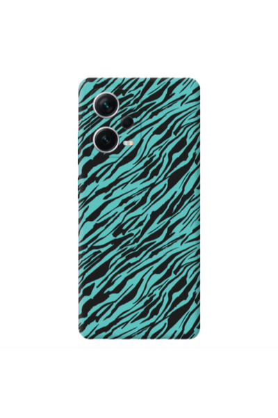 Other Xiaomi Poco X5 Black zebra Turquoise Colored Silicone TPU Θήκη