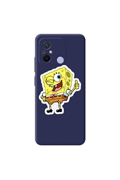 Other Xiaomi Redmi 12C spongebob2 Dark blue Colored Silicone TPU Θήκη