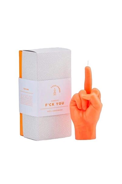 CANDLEHAND Lumânare decorativă F*ck You, CandleHand, portocaliu neon