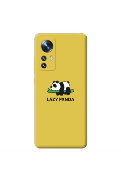 Other Xiaomi Mi 12 Lazy panda Yellow Colored Silicone TPU Θήκη