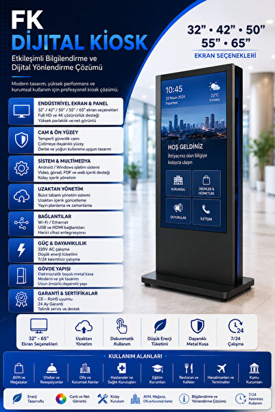 OEM Dijital Kiosk Totem 42" FK Serisi