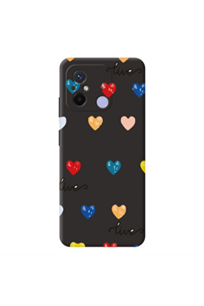 Other Xiaomi Redmi 12C Heart Lives Black Colored Silicone TPU Θήκη