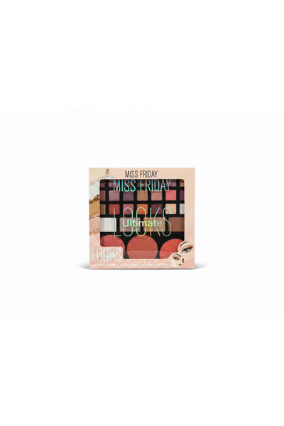 MISS FRIDAY Luxe Ultimate Eyeshadow Palette with Blush and Highlighter - 38 C...