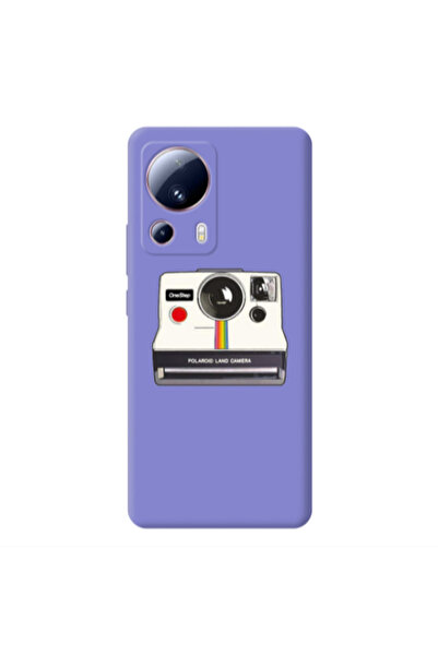 Other Xiaomi Mi 13 Lite Polaroid land camera Purple Colored Silicone TPU Θήκη