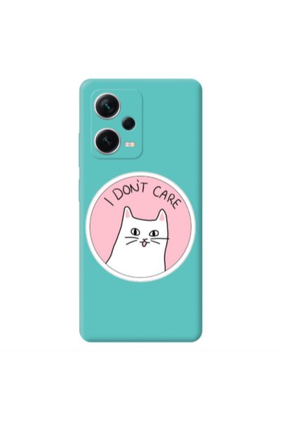 Other Xiaomi Poco X5 I dont Care Turquoise Colored Silicone TPU Θήκη