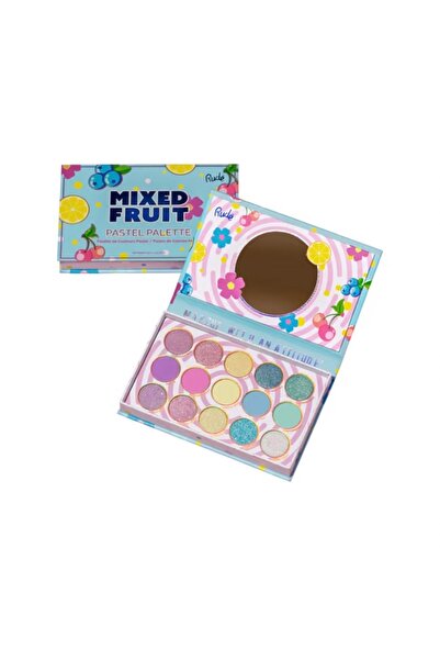 RUDE cosmetics باليت ظلال عيون باستيل مختلطة الألوان 15 قطعة