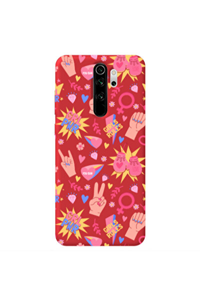 Other Xiaomi Redmi Note 8 Pro Grl Pwr 2 Red Colored Silicone TPU Θήκη
