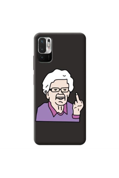 Other Xiaomi Redmi Note 10 Pro 5G Crazy Granny Black Colored Silicone TPU Θήκη