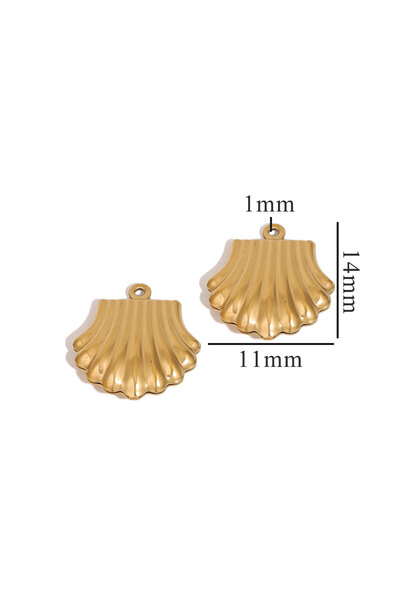 choice2 Z2399GB 20pcs/lot Stainless Steel Sea Shell Charms For Bracelet Makin...