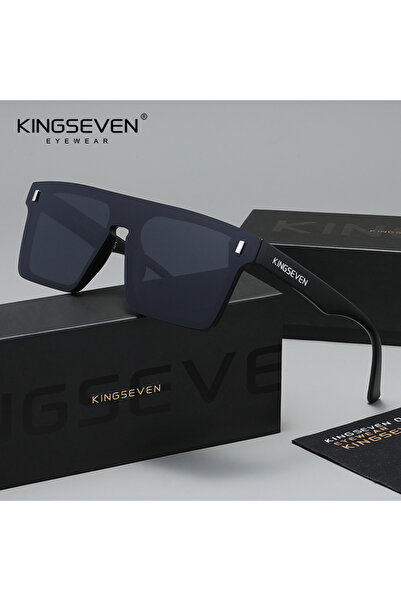 Choice6 نظارات شمسية KINGSEVEN سوداء ورمادية للرجال والنساء مضادة للوهج ومستق...