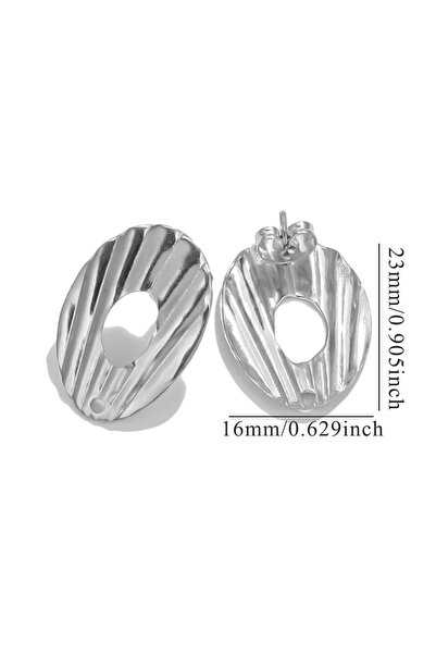 Choice7 JC717-SC 10pcs Stainless Steel Geometric Round Earring Stud Golden Ea...