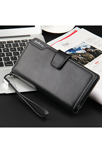 Choice1 Black Baellerry Men's Long Wallet Casual Business Zipper Handbag Larg...
