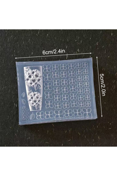 Choice A ♥♥♥3D Relief Silicone Nail Carving Mold,Hydrangea Design Petal Soft ...