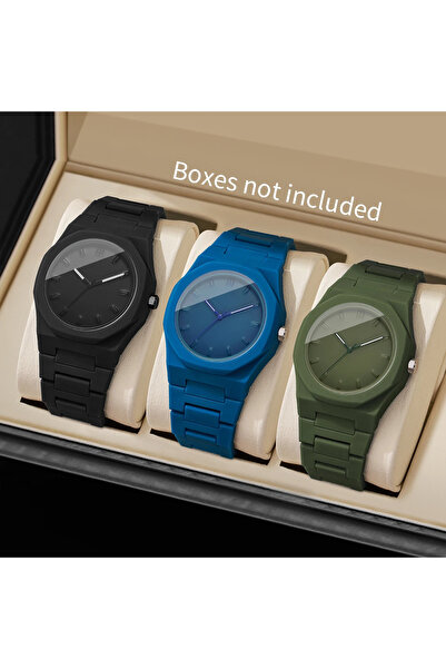 Choice 3PCS Without Box 1/3PCS Man Business Fashion Plastic Band Men Quartz W...