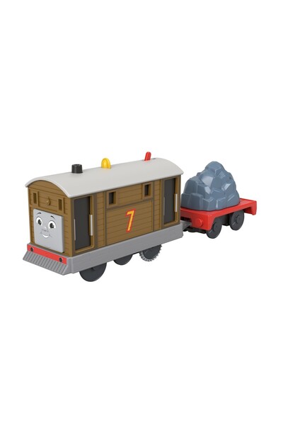 THOMAS TOBY MOTORIZED LOCOMOTIVE WITH WAGON