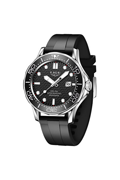Choice LIGE silver black LIGE Fashion Men Watch Casual Sport Waterproof Men's...