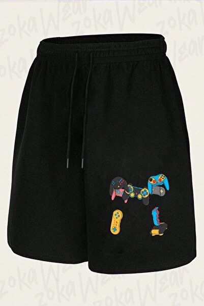 ZOKAWEAR Unisex σορτς με στάμπα Joystick Player Design
