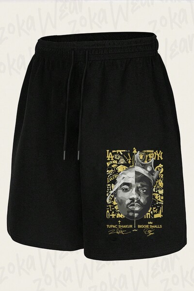 ZOKAWEAR Unisex Biggie Smalls Tupac Shakur Design Printed Shorts