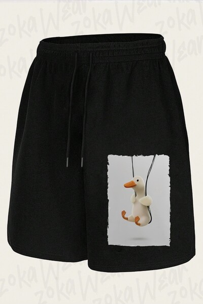 ZOKAWEAR Unisex Duck Printed Design Printed Shorts