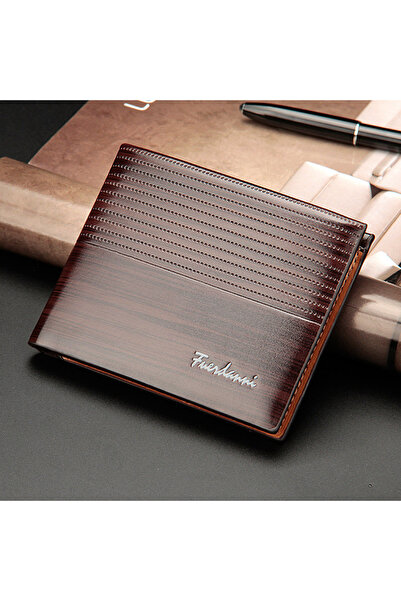 Choice1 Coffee New Slim Short Men Wallets High Quality Luxury Card Holder Mal...