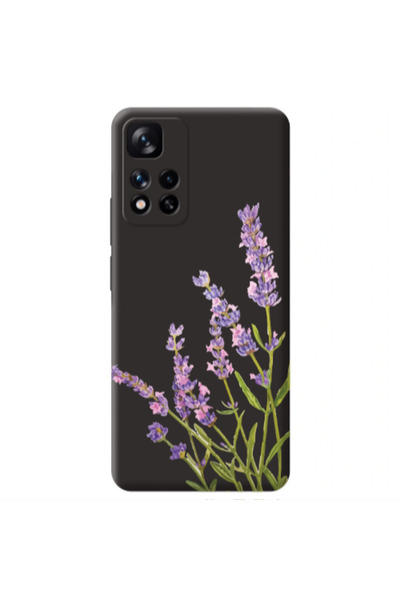 Other Xiaomi Redmi Note 11 Pro 5G Flowers 8 Black Colored Silicone TPU Θήκη