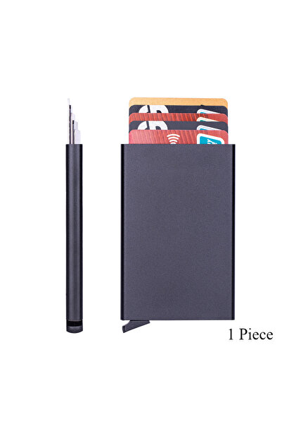 choice2 Black Rfid Holder Metal Thin Slim Smart Wallet Men Women Wallets Pop ...