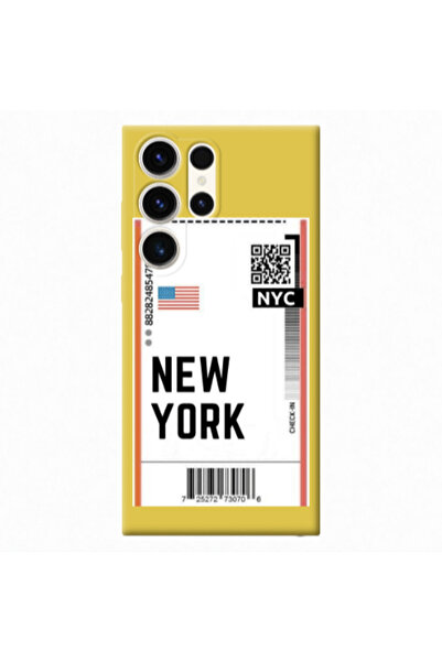 Other Samsung S23 Ultra New York NYC Yellow Colored Silicone TPU Θήκη