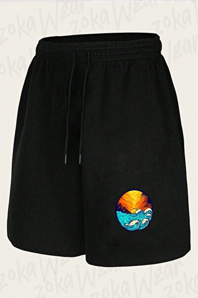 ZOKAWEAR Unisex Summer Surf Vacation Sea Design Printed Shorts
