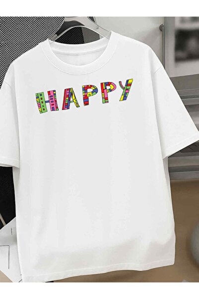 212Wear 1 Pack Women's Oversized 3XL White T-Shirt with Multicolor Block Lett...
