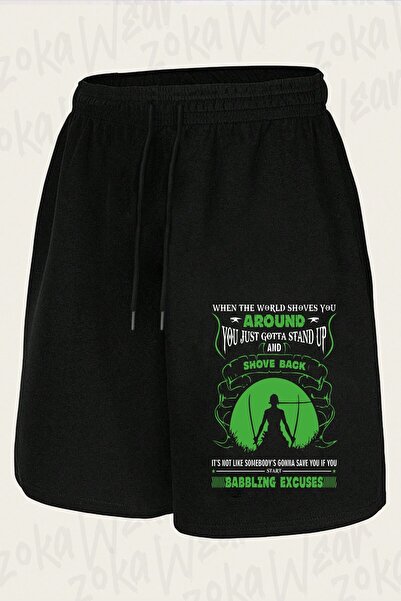 ZOKAWEAR Unisex One Piece Roronoa Zoro Shove Design Printed Shorts