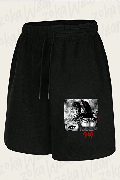 ZOKAWEAR Unisex Berserk Karazırh Guts Griffith Design Printed Shorts