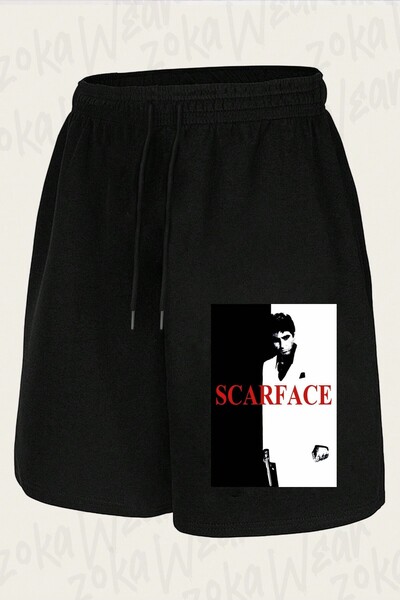 ZOKAWEAR شورت مطبوع بتصميم Scarface للجنسين
