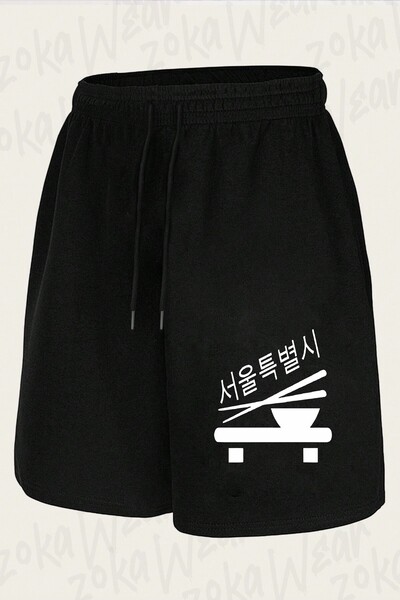ZOKAWEAR Unisex Seoul Design Printed Shorts