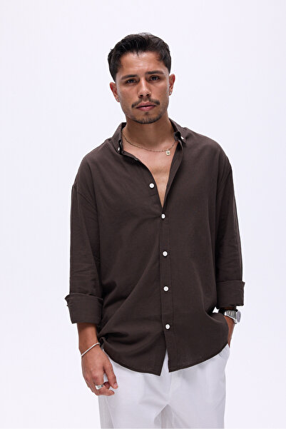Unreal Co Basic Oversize Cotton Linen Shirt