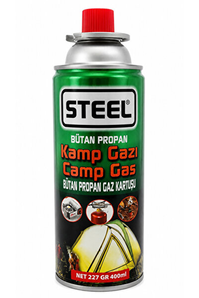 STEEL kamp gazı kartuşu 227gr 400 ml bütan propan gaz kartuşu çantalı ocak uy...
