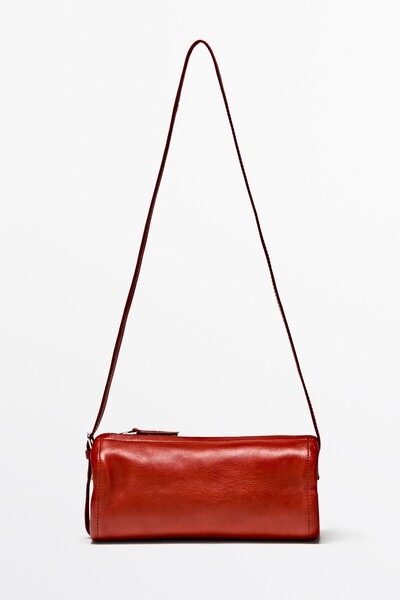 Massimo Dutti Napa deri çapraz askılı çanta