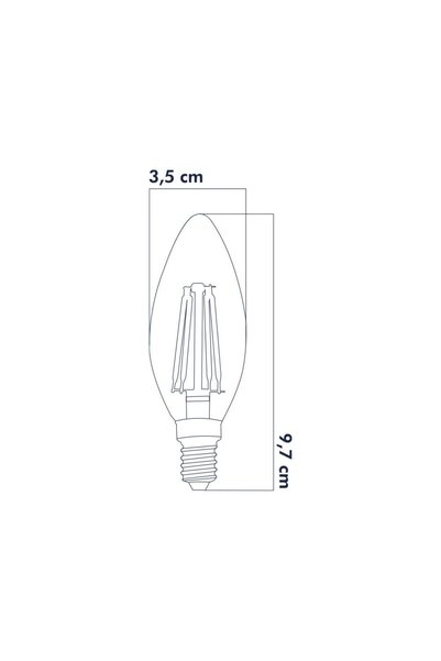 Heka C35 Opal Cam Düz LED Ampul 6W E14 3000K Gün Işığı ERD-237