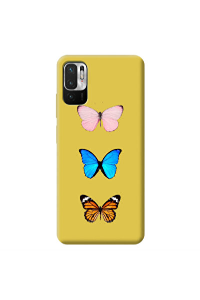 Other Xiaomi Redmi Note 10 Pro 5G Triple Butterfly Yellow Colored Silicone TP...