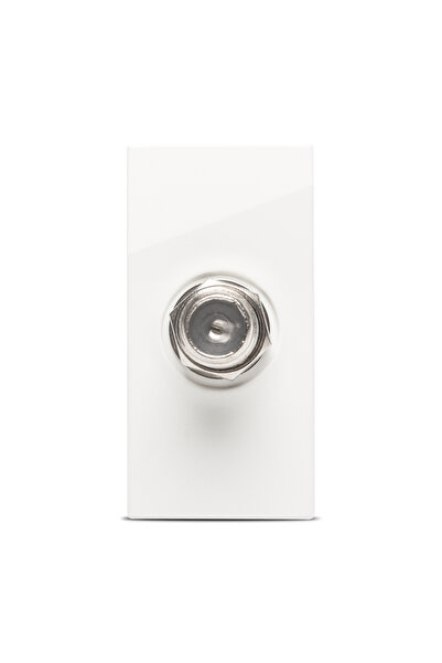 ELBİ Μόντα Βάις, Υποδοχή τηλεόρασης F plug 1M, λευκό, Ελμπί