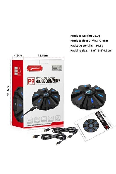Generic محول لوحة مفاتيح وماوس مع إضاءة LED لأجهزة PS4/PS3/Xbox One/Xbox 360/...