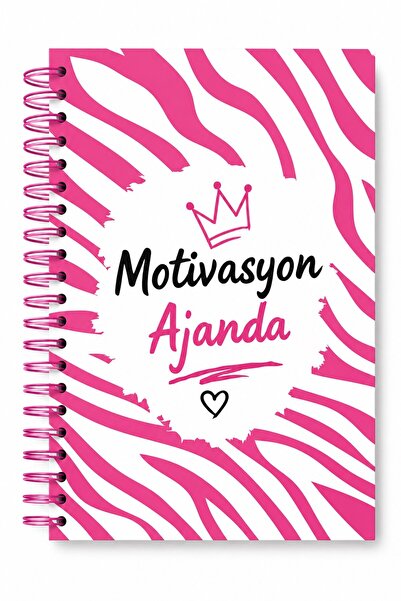KROP Motivasyon Ajandam KIRMIZI BEYAZ - Pastel Seri - Stickerlı - Tarihsiz - ...