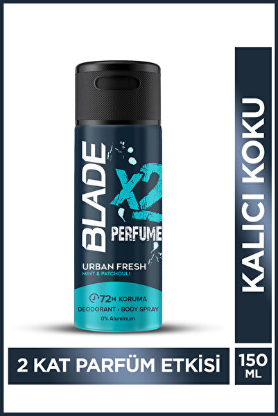 Blade X2 Perfume Urban Fresh Erkek Deodorant Body Spray 150 Ml Leke Bırakmaz ...