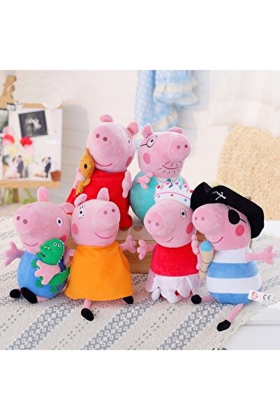 OEM Jucării de pluș Purcelușii Peppa, set de 6, 20 cm