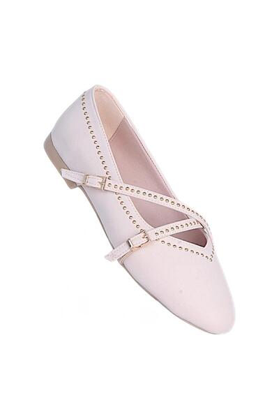 Scarletta S17 Cream Stone Γυναικεία Flat Παπούτσια Μπαλαρίνας
