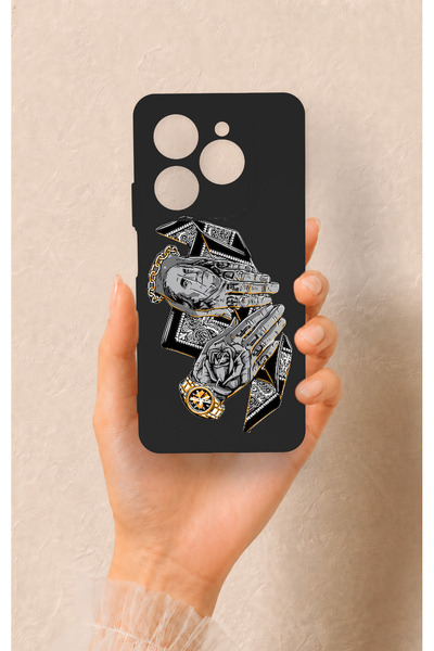 Vip Case حافظة سيليكون منقوشة مصنوعة يدويًا متوافقة مع هاتف Tecno Spark 20 Pro