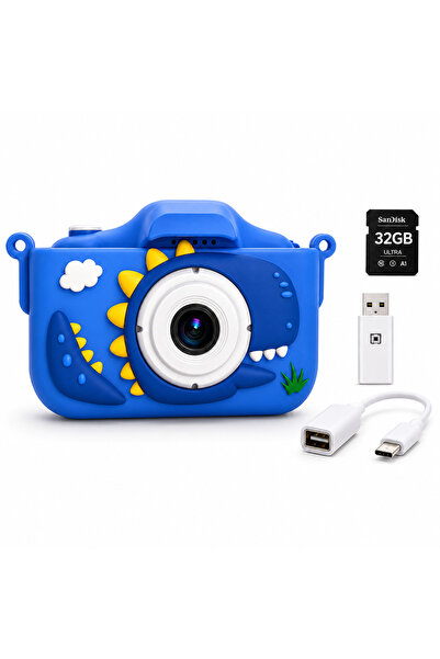 Companiero Camera Foto Copii Dino Blue, 48MP, Video Full HD 1080P, Ecran IPS ...