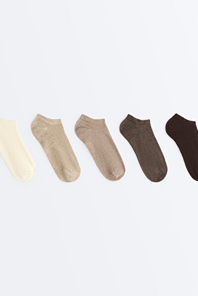 Oysho 5'li pamuklu karışımlı sneaker çorap